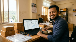 নিজস্ব ওয়েবসাইট থেকে সফলভাবে অর্ডার প্রসেস করছে একজন উদ্যোক্তা