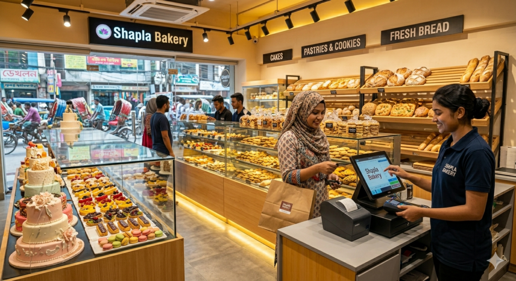Bakery shop with POS system in Bangladesh