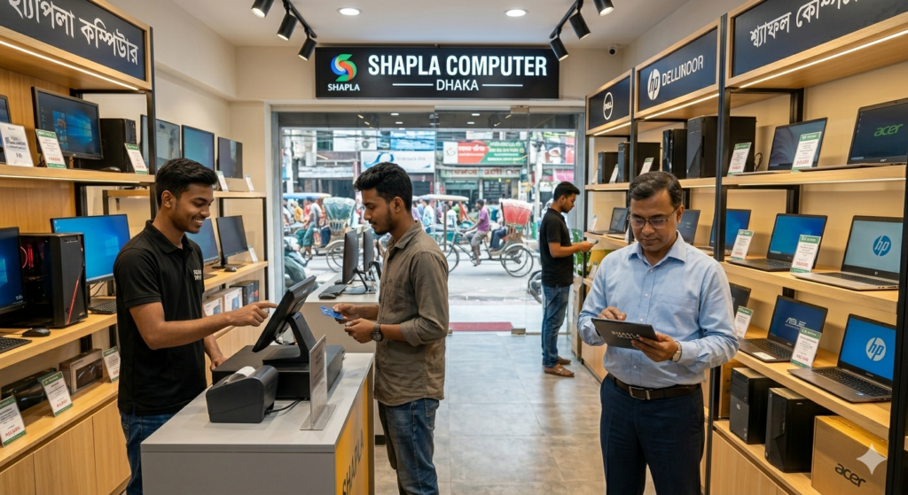 Computer and laptop shop with POS billing in Bangladesh