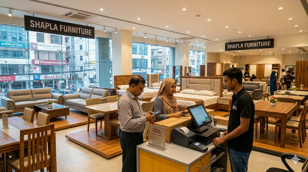 Furniture showroom with POS in Bangladesh