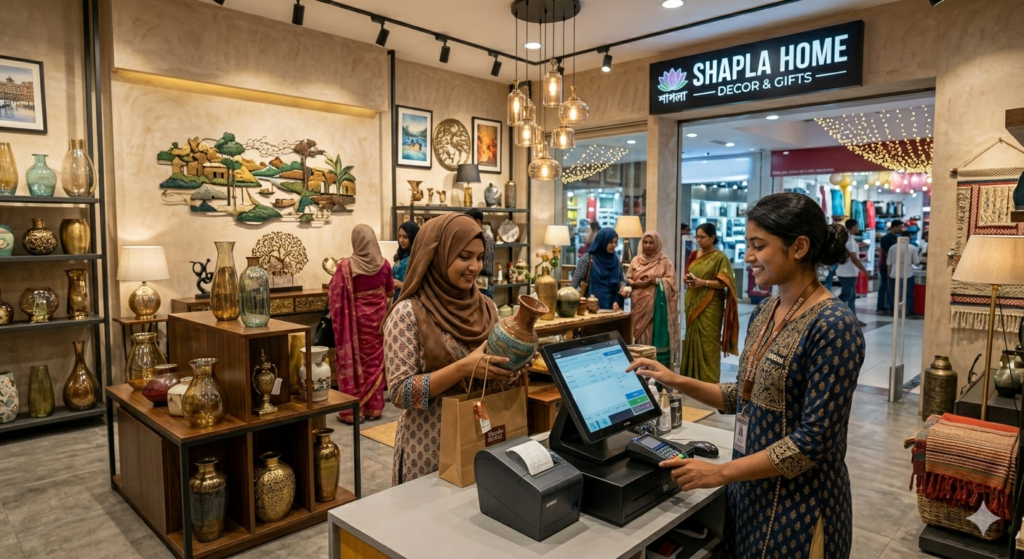 Home decor and gift shop in Bangladesh with POS